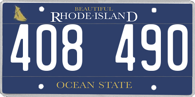 RI license plate 408490