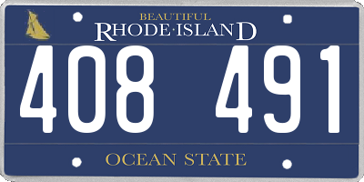 RI license plate 408491