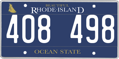 RI license plate 408498