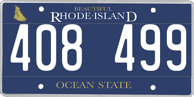 RI license plate 408499