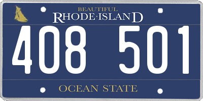 RI license plate 408501