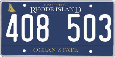 RI license plate 408503