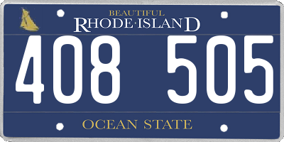 RI license plate 408505