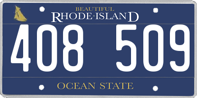 RI license plate 408509