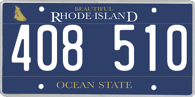 RI license plate 408510