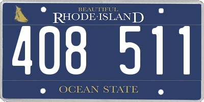 RI license plate 408511