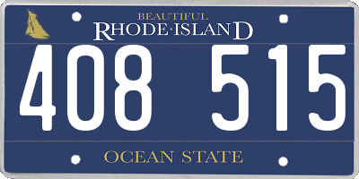 RI license plate 408515