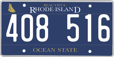 RI license plate 408516