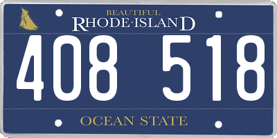 RI license plate 408518