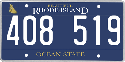 RI license plate 408519