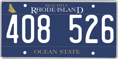 RI license plate 408526