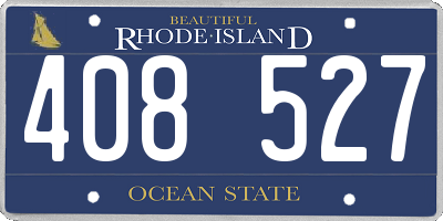 RI license plate 408527