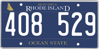 RI license plate 408529