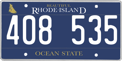 RI license plate 408535