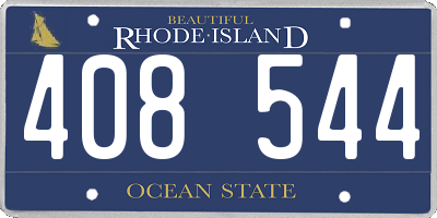 RI license plate 408544