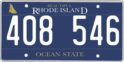 RI license plate 408546