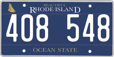 RI license plate 408548