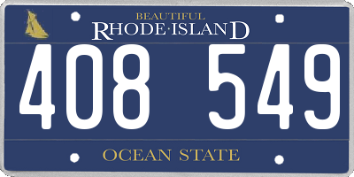 RI license plate 408549