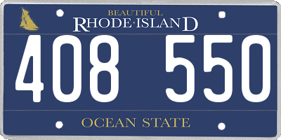 RI license plate 408550