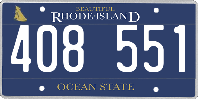 RI license plate 408551