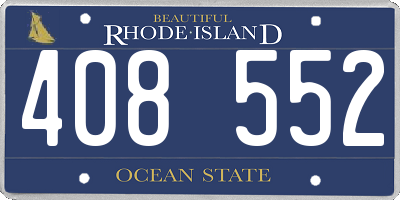 RI license plate 408552