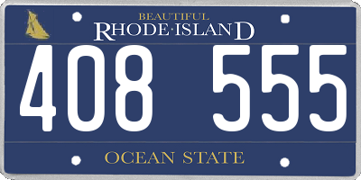 RI license plate 408555