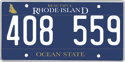 RI license plate 408559