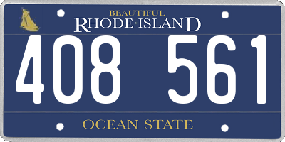 RI license plate 408561