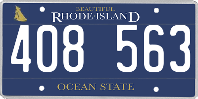 RI license plate 408563