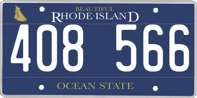 RI license plate 408566