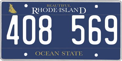 RI license plate 408569