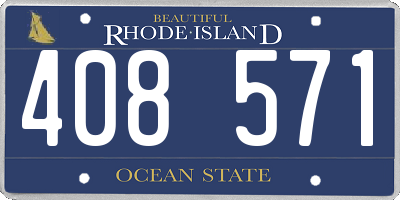 RI license plate 408571