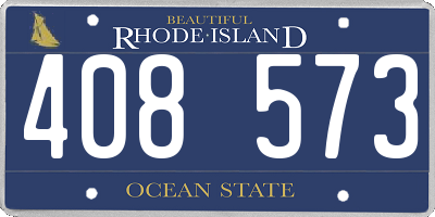 RI license plate 408573