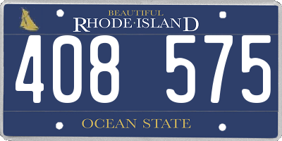 RI license plate 408575
