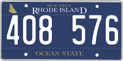 RI license plate 408576