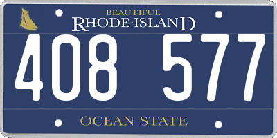 RI license plate 408577