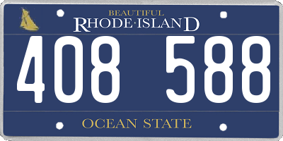 RI license plate 408588