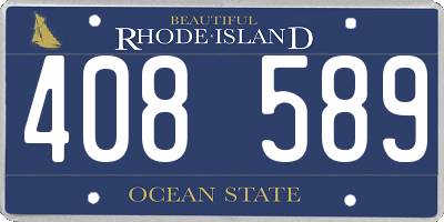 RI license plate 408589