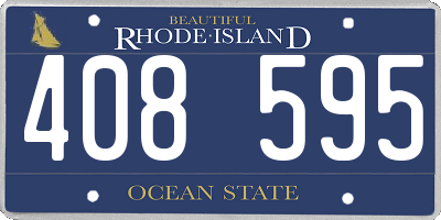 RI license plate 408595