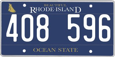 RI license plate 408596
