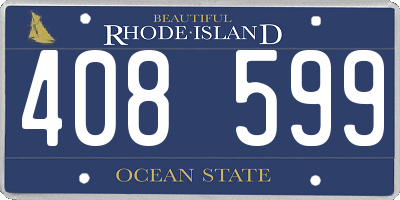 RI license plate 408599