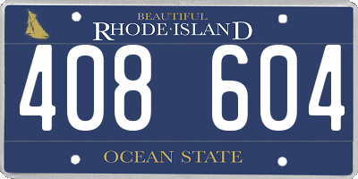 RI license plate 408604