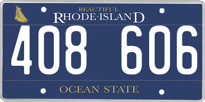 RI license plate 408606