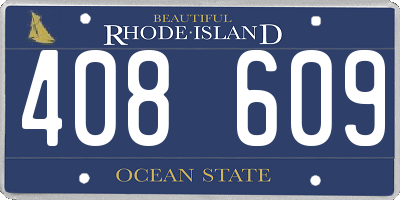 RI license plate 408609