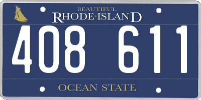 RI license plate 408611