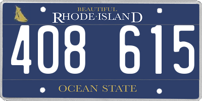 RI license plate 408615