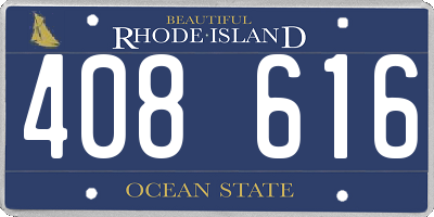 RI license plate 408616