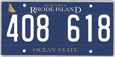 RI license plate 408618