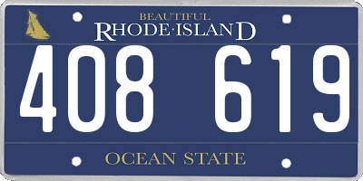 RI license plate 408619