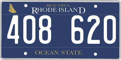 RI license plate 408620
